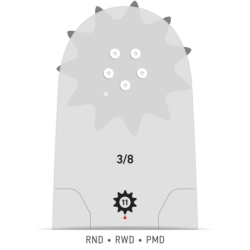 Guide Chaîne Tronçonneuse 240RNDD176 Guide: 61 cm Pas: 3/8" Jauge: 1.3 Maillons: 81 PowerCut