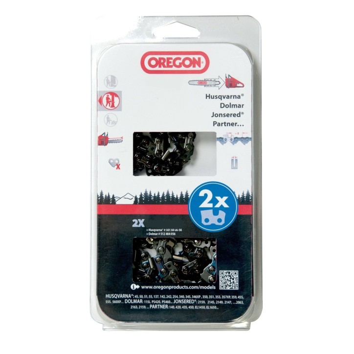 Chaîne tronçonneuse Oregon 91VXL040E X 2 Pas : 3/8" Jauge : 1.3 Maillons : 40 - VersaCut