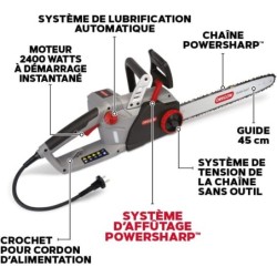 Tronçonneuse électrique Oregon CS1500 + 1 seconde chaîne incluse